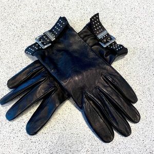 Michael Kors studded leather gloves
